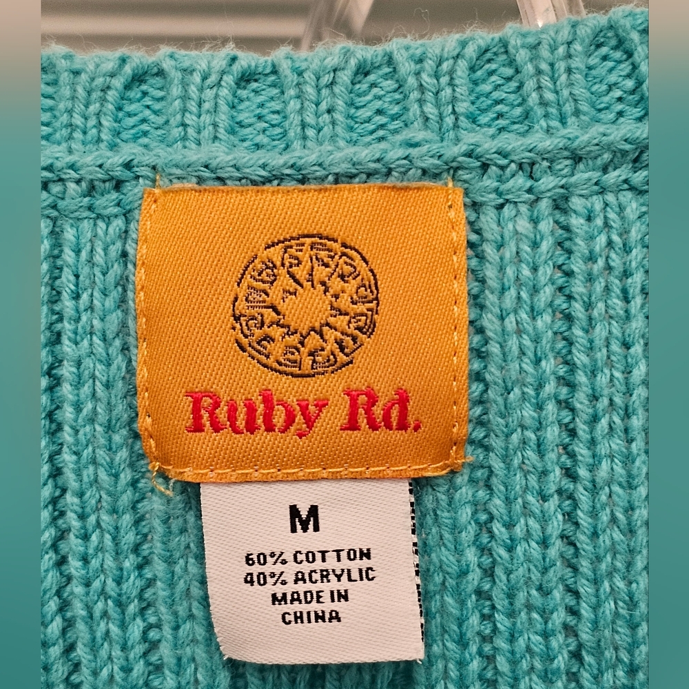Ruby Rd. Crew Neck Sweater, Euc, Size Medium - image 3